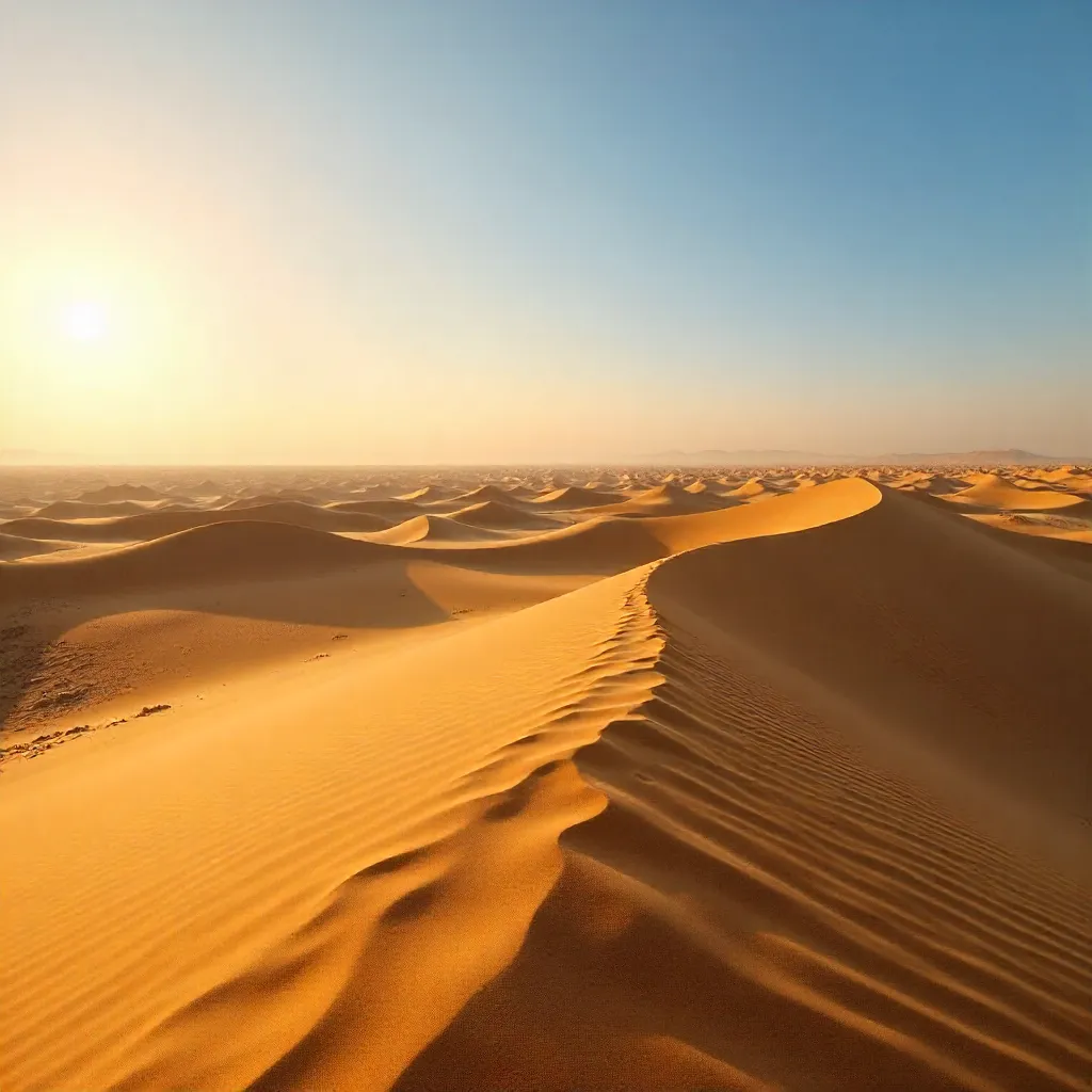 Serene Golden Dunes of Kashan, Iran
