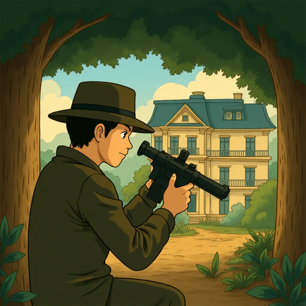 Michael Fassbender in The Killer (2023) - Anime style