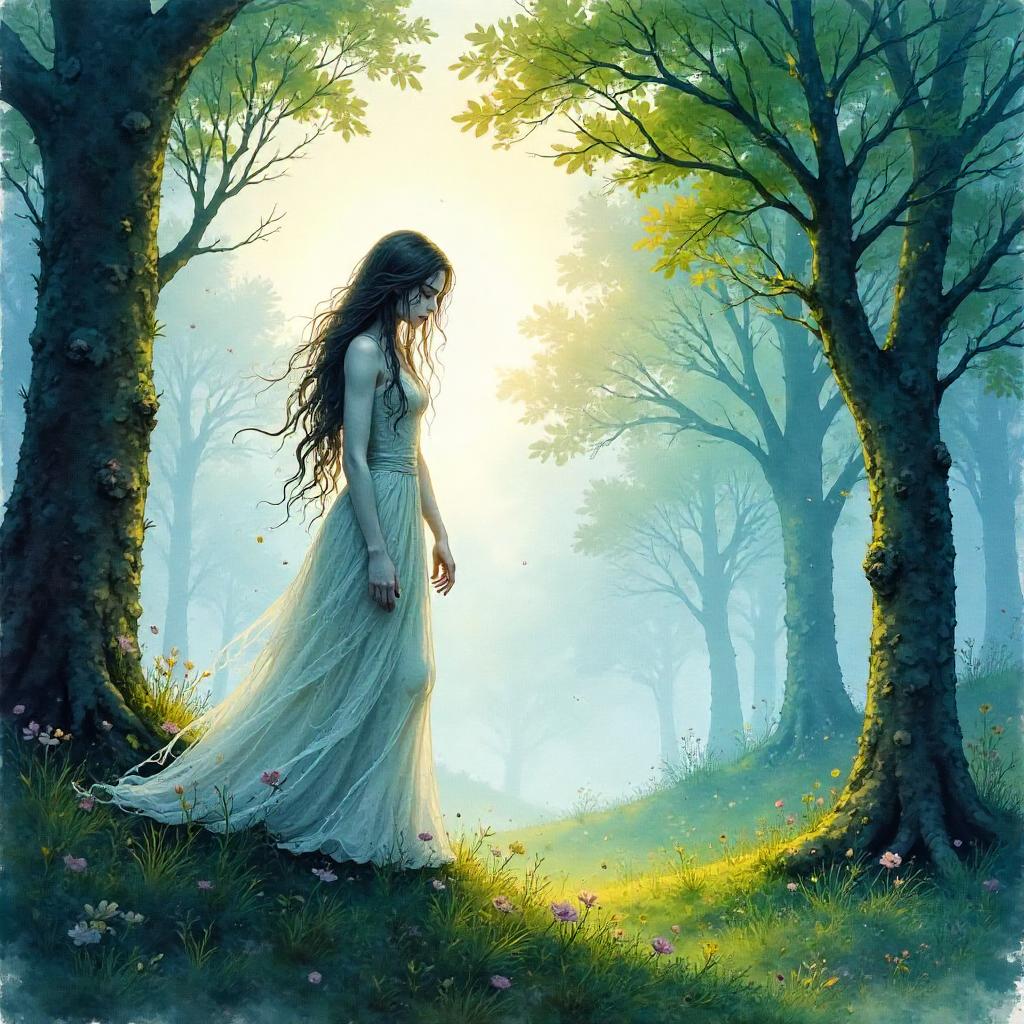 Morning Mist Watercolor Banshee