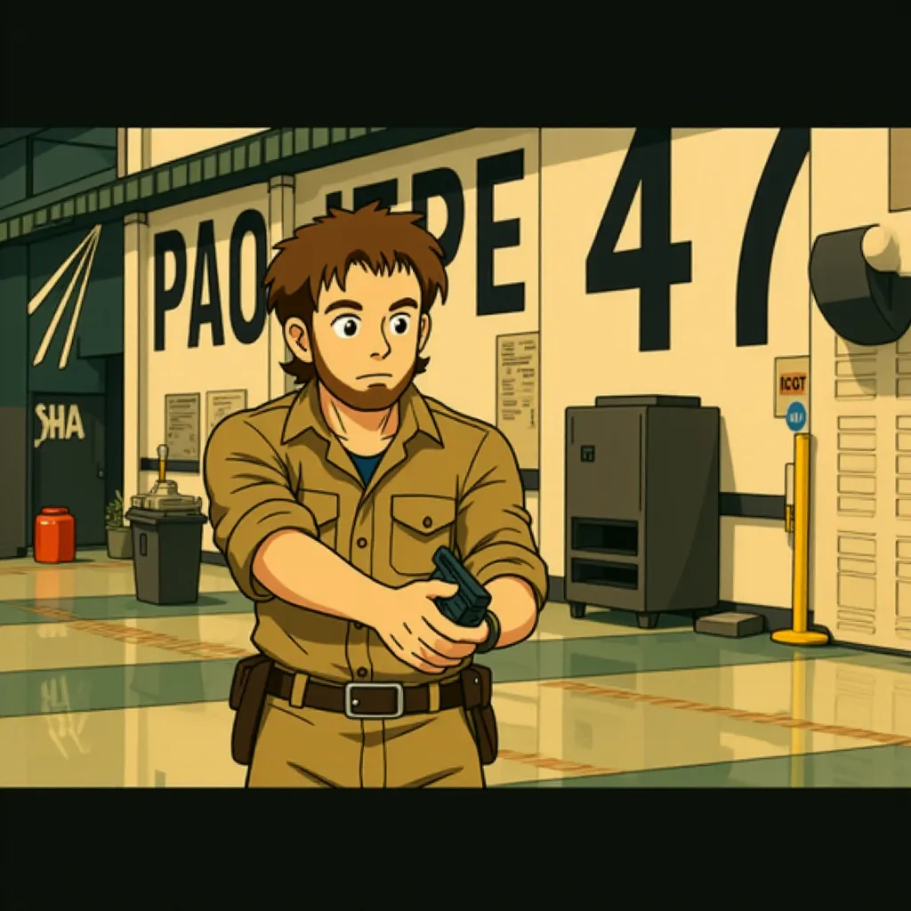 Hugh Jackman in Chappie (2015) - Anime style