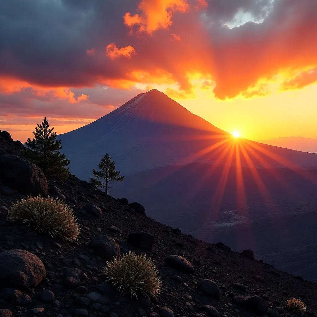 Dramatic Teide Sunset Over Tenerife