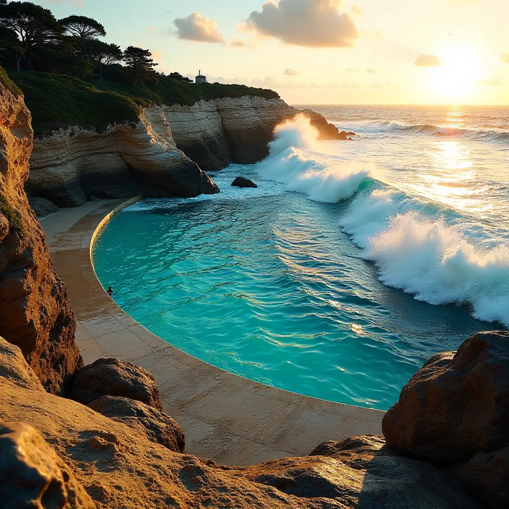 Bondi Icebergs Pool Meets Crashing Waves at Bondi Beach