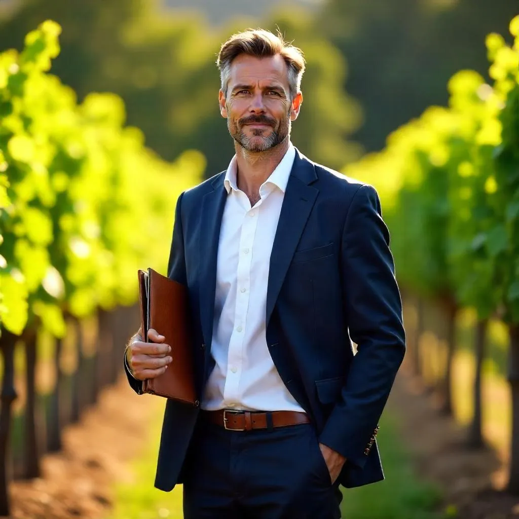 Photorealistic Professional in a Vineyard