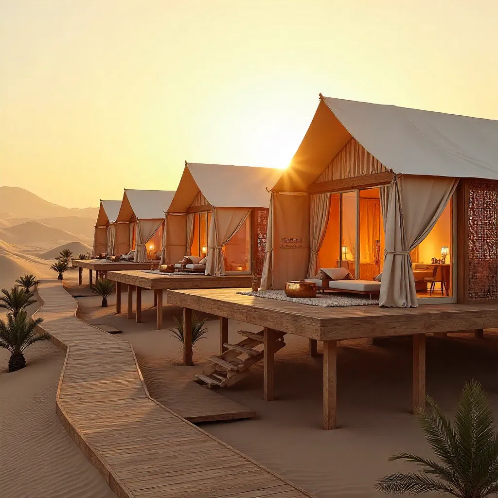 Oman Desert Luxury: Elevated Tents of Architectural Wonders