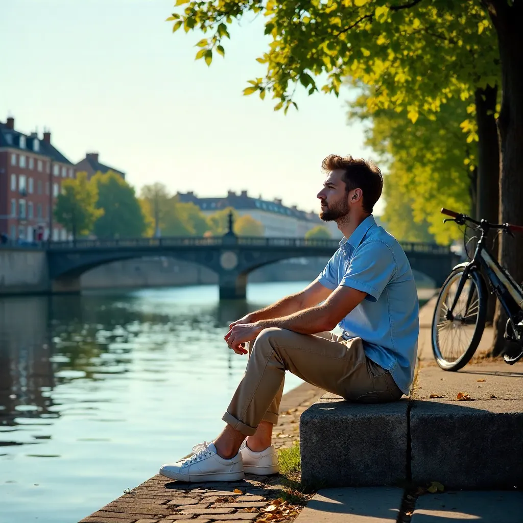 A Thoughtful Moment by Lille's River