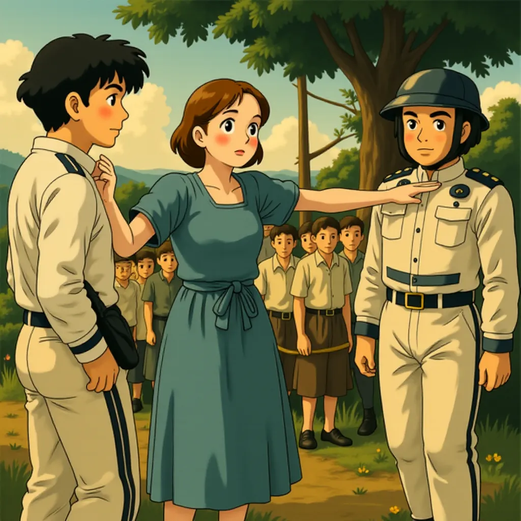 Tucker Gates, Jennifer Lawrence, and Jon D. Brooks in The Hunger Games Premiere (2012) - Anime style