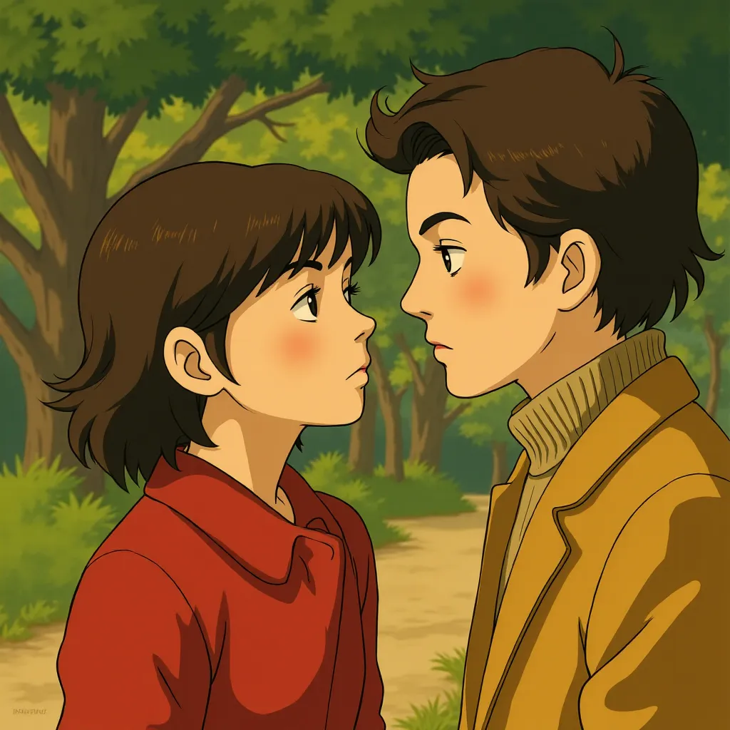 Sandra Bullock and Keanu Reeves in The Lake House (2006) - Anime style