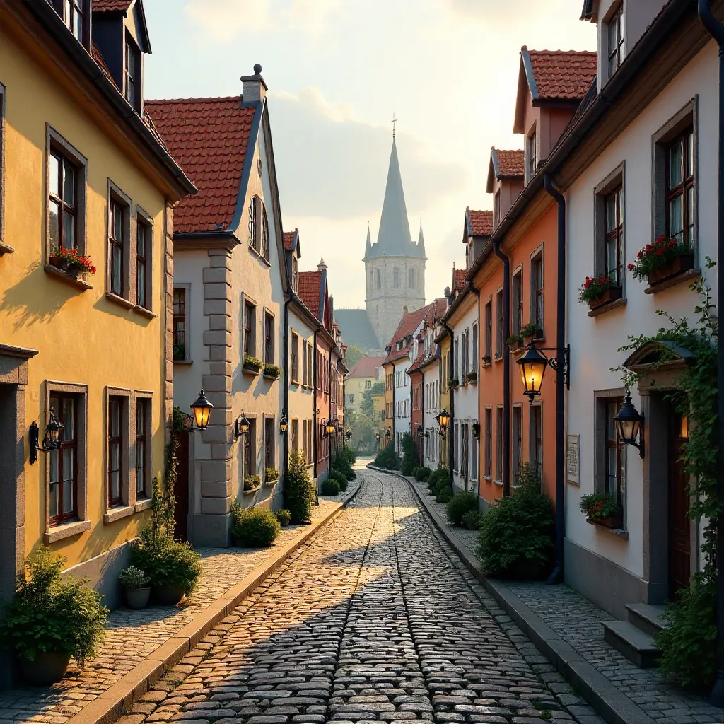 Tallinn Old Town: Colorful Cobblestone Street