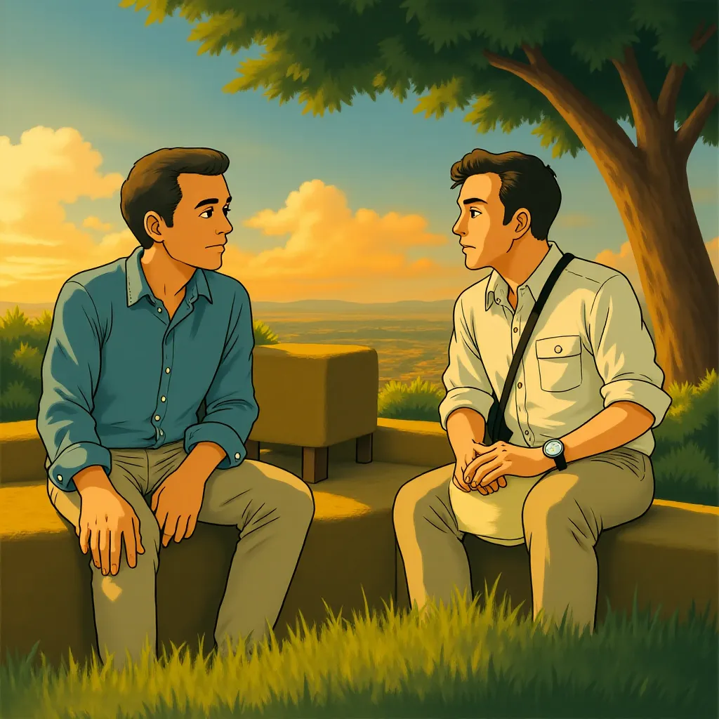 Morgan Freeman and Jack Nicholson in The Bucket List (2007) - Anime style