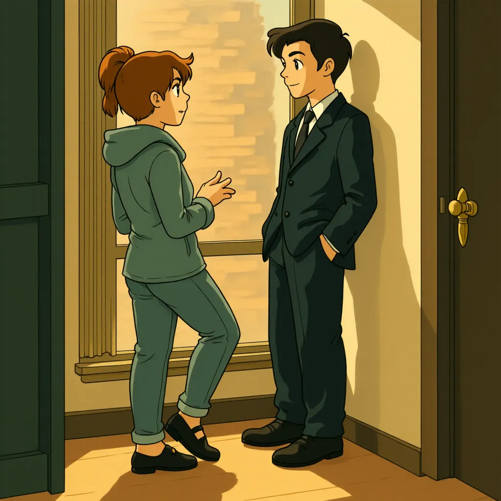 Jesse Eisenberg and Andrew Garfield in The Social Network (2010) - Anime style
