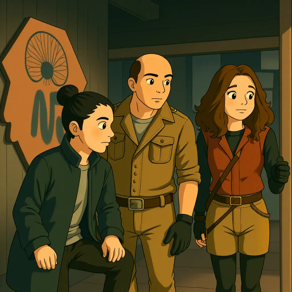 Dwayne Johnson, Karen Gillan, and Awkwafina in Jumanji: The Next Level (2019) - Anime style