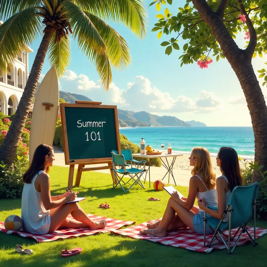 Summer 101: Outdoor Campus Class in Sunlight