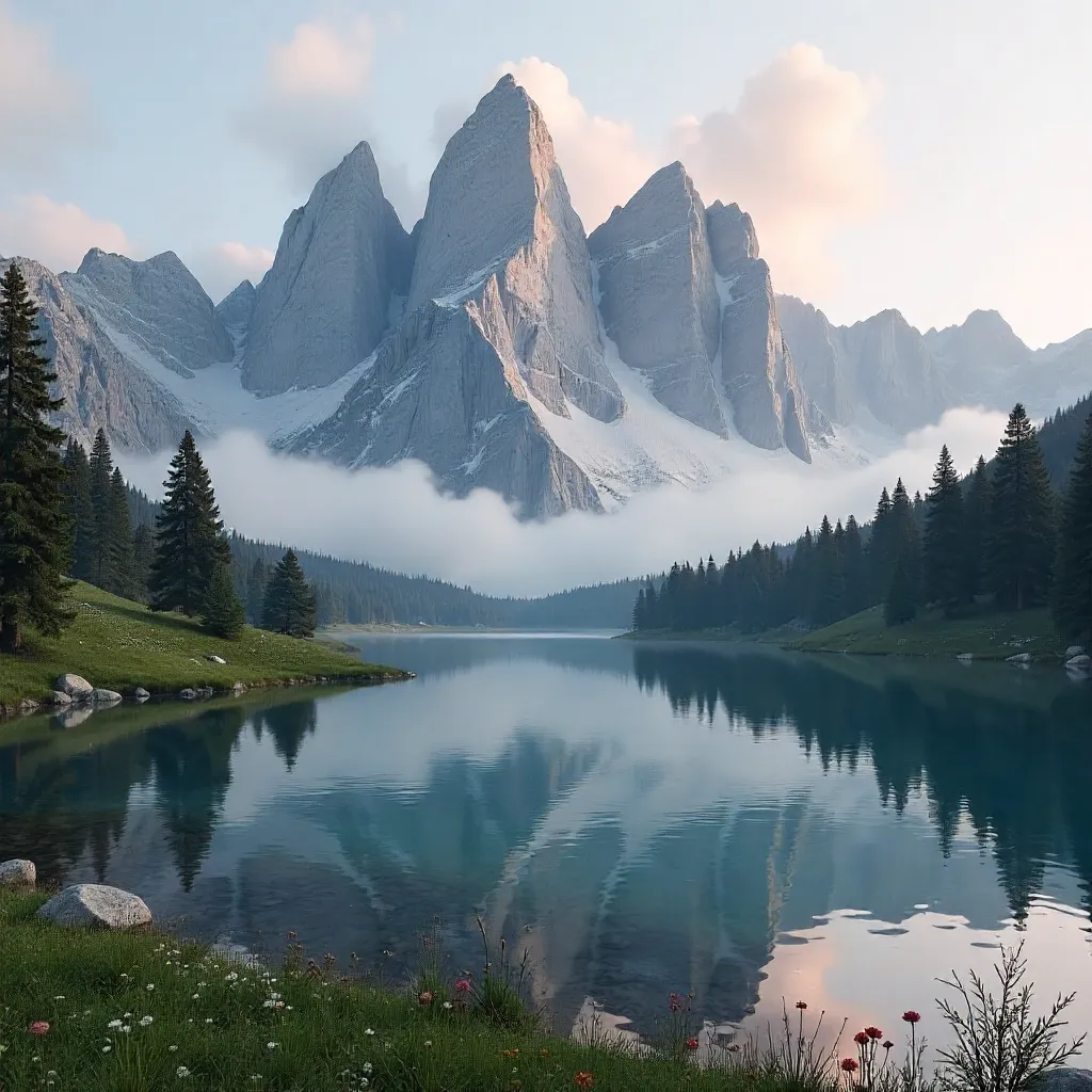 Mist-Kissed Dolomites over Veneto Dawn