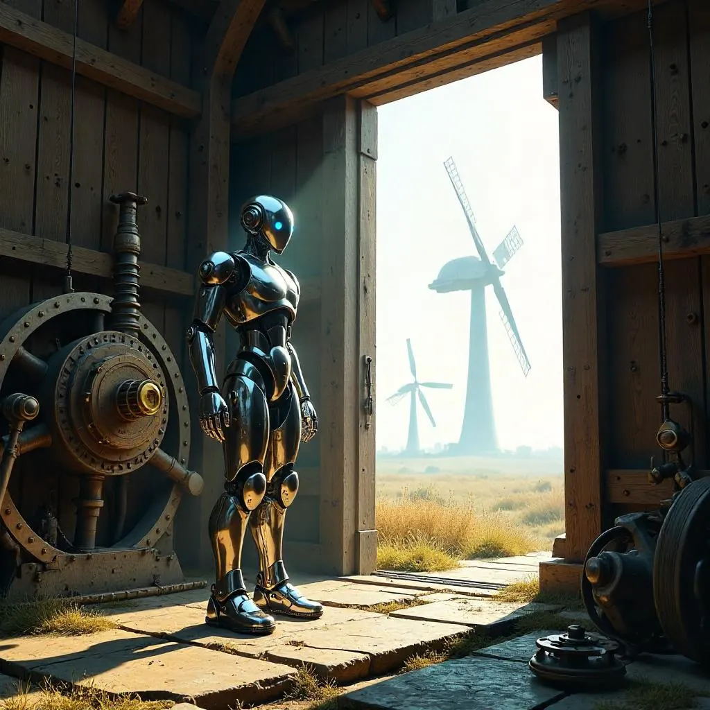 Windmill Engine: Robotic Concept Art Inside Sails