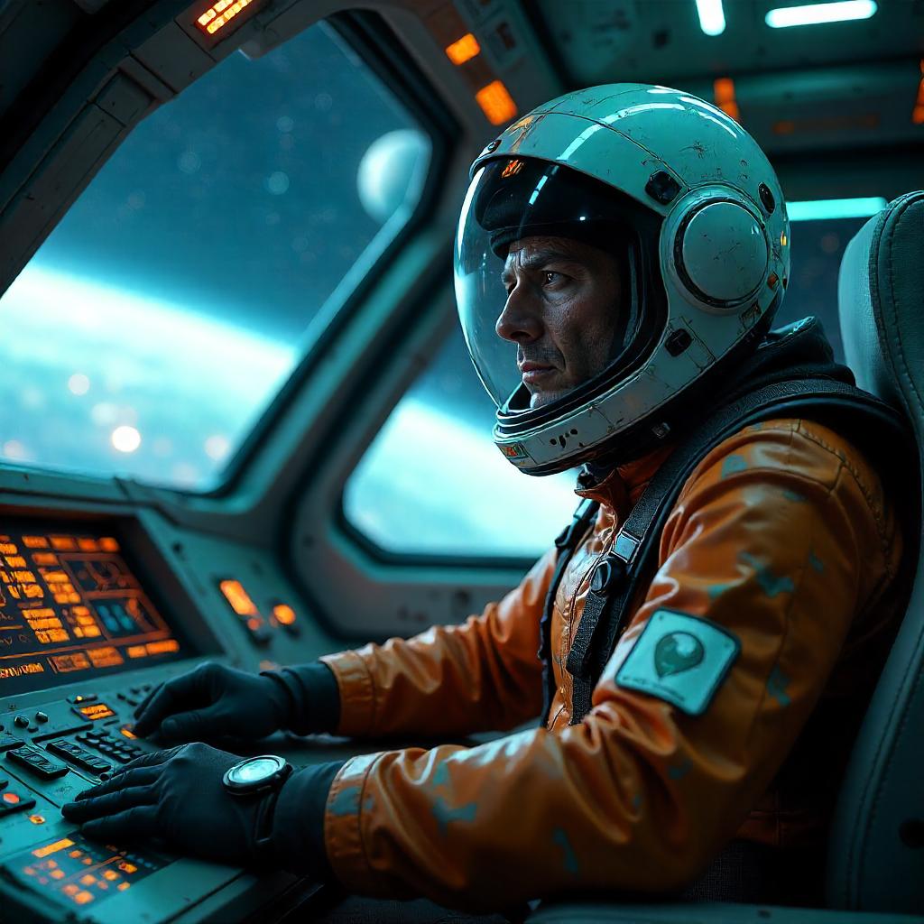 Photorealistic Pilot in a Deep-Space Cockpit