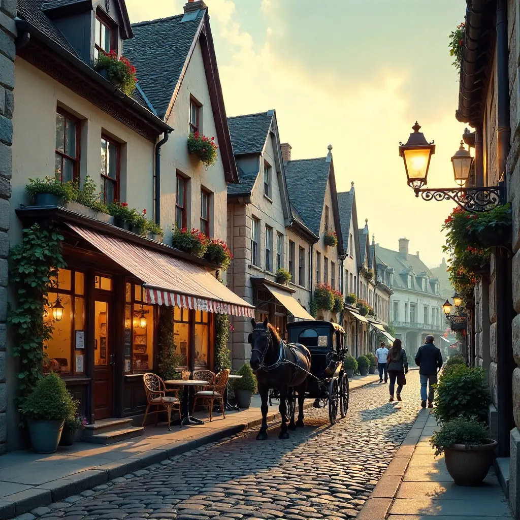 Quaint Old Quebec Street of Vintage Charm