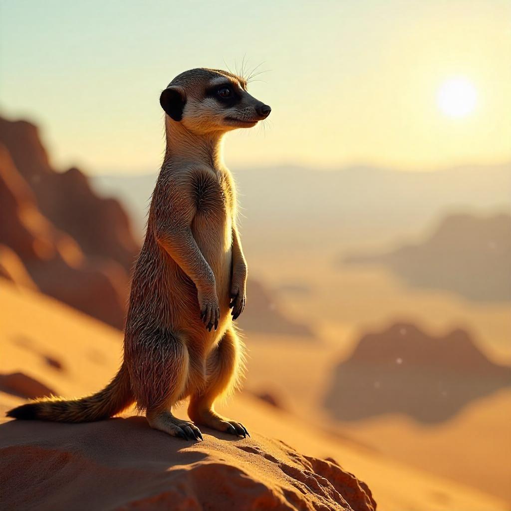 Meerkat Concept Art Photographic Portrait