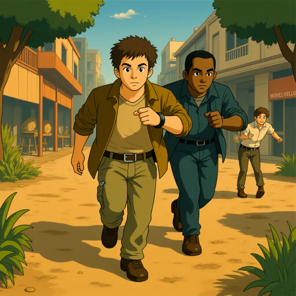 Leonardo DiCaprio and Djimon Hounsou in Blood Diamond (2006) - Anime style
