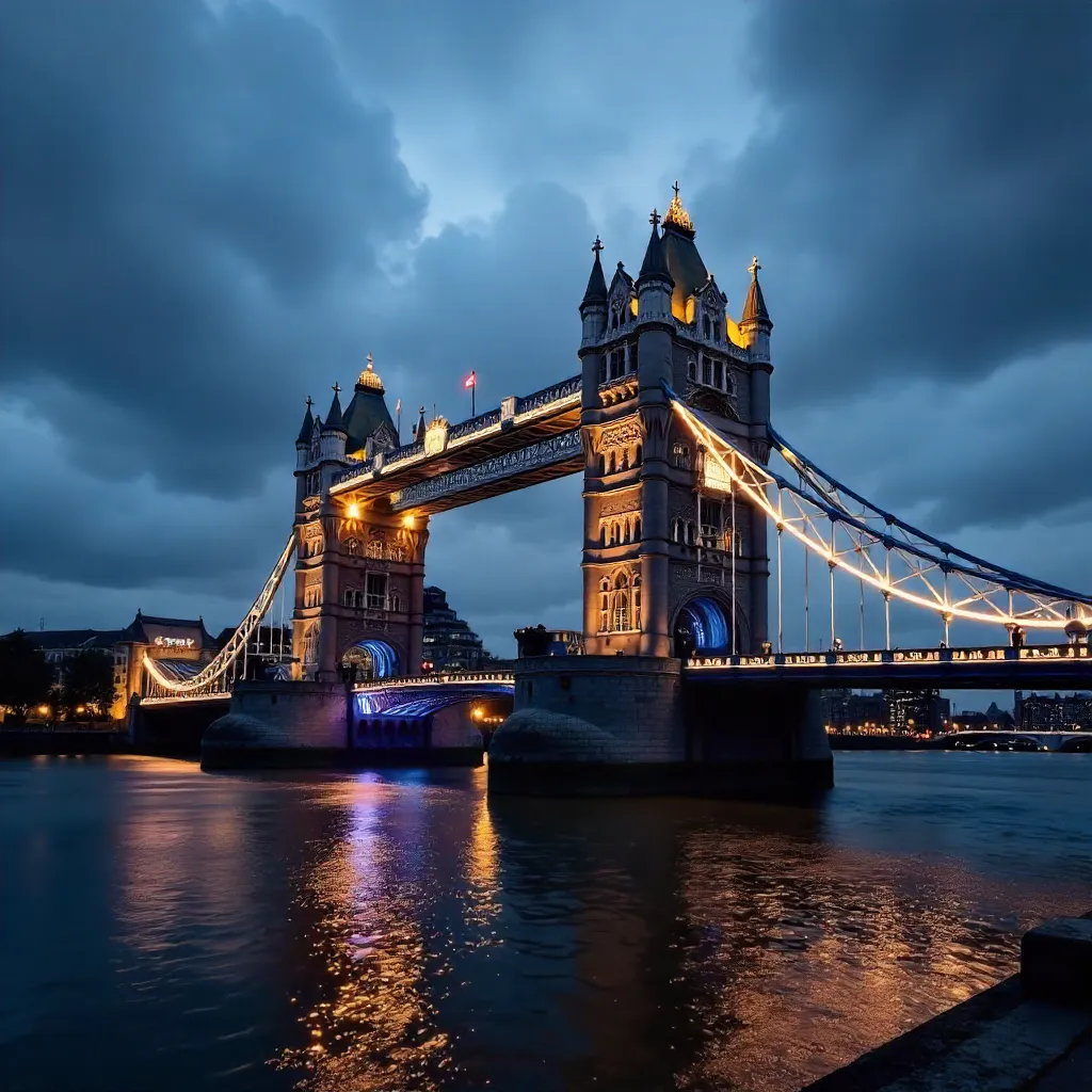 Twilight Majesty: Tower Bridge Under Moody Skies