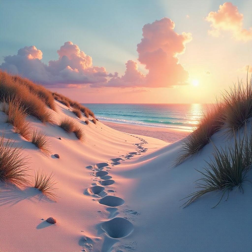 Digital Beach Dunes: a Surreal Sandscape in Color