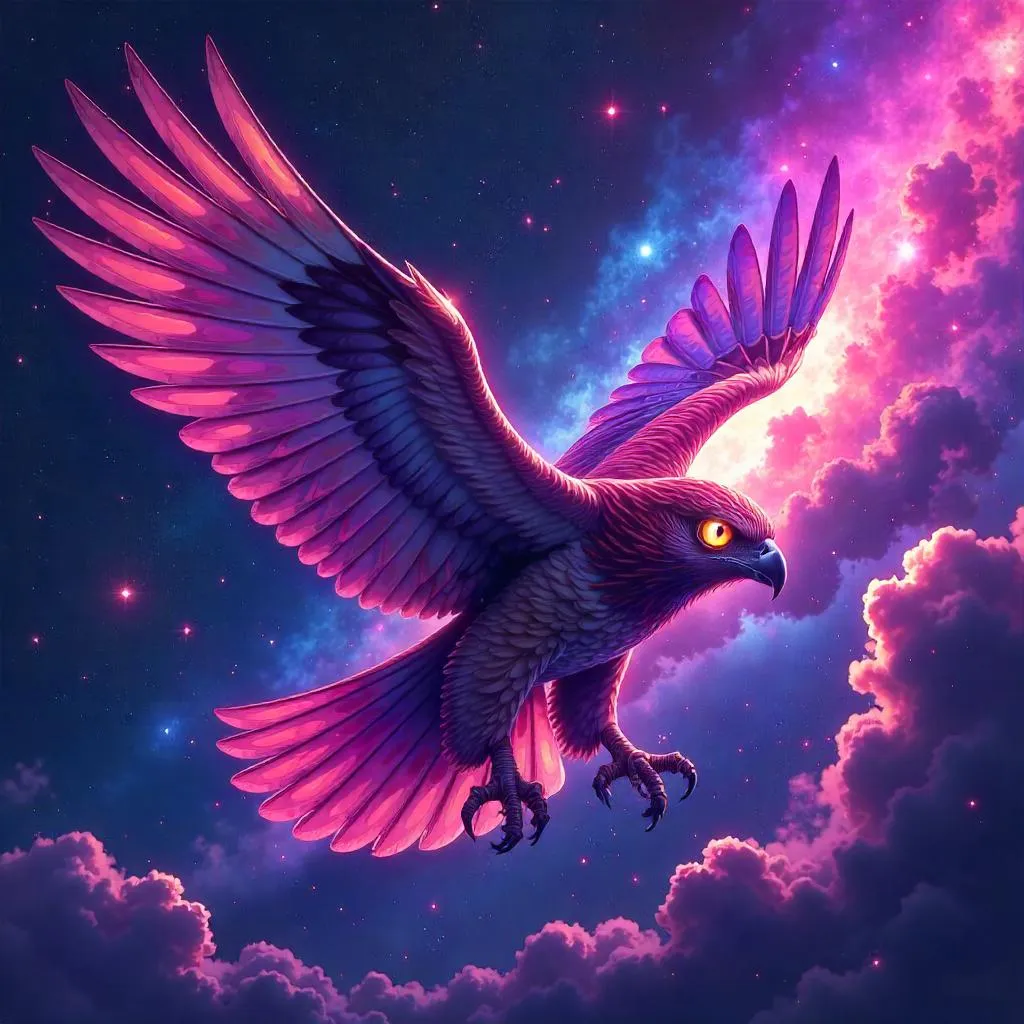 Nebula Hawk in Anime Style
