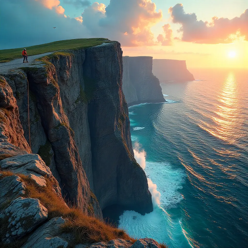 Cliffside Panorama: Ocean Expanse for Adventurers