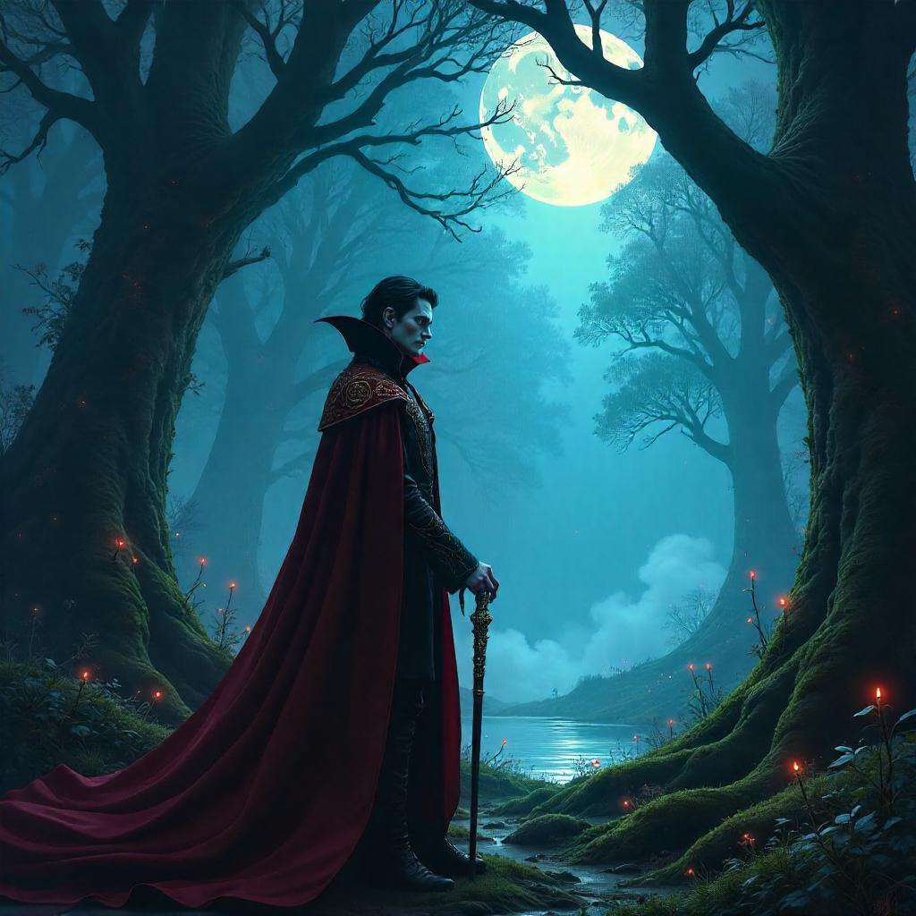 Moonlit Forest Vampire — Concept Art