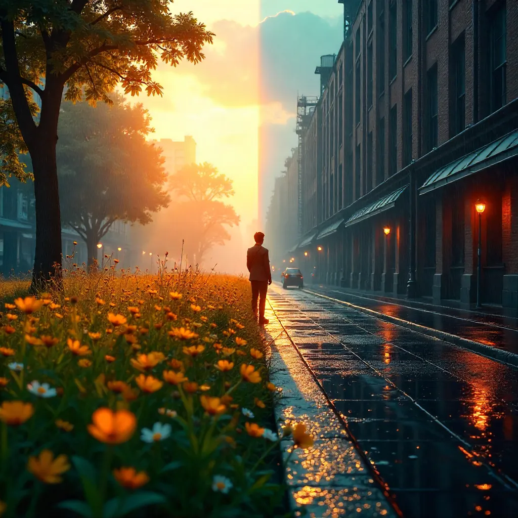 Two Worlds in Stark Contrast: Light and Shadow
