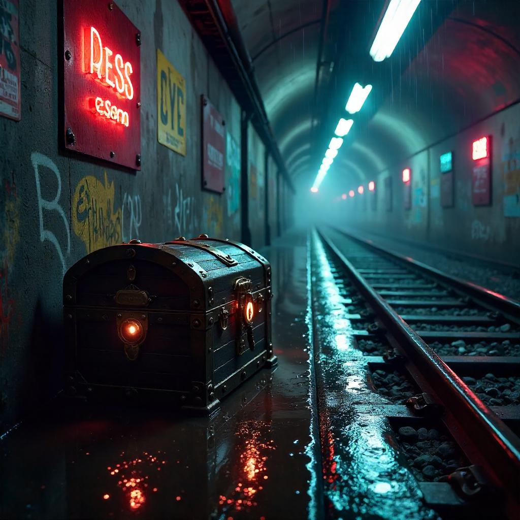 Neon Subway Chest: A Cyberpunk Treasure