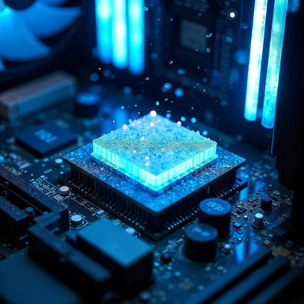 Hyperreal Ice Crystals Inside a Running PC