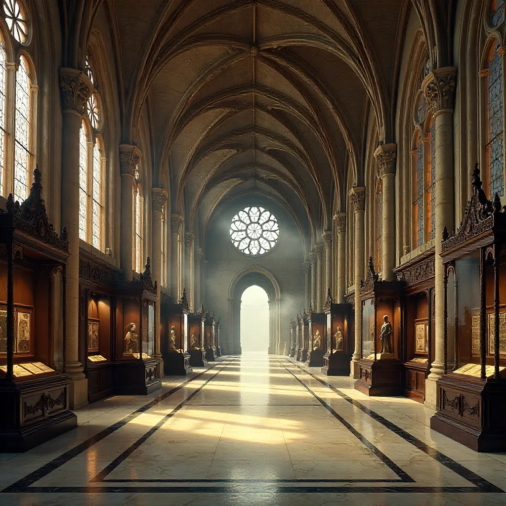 Gothic Interior of a London Museum
