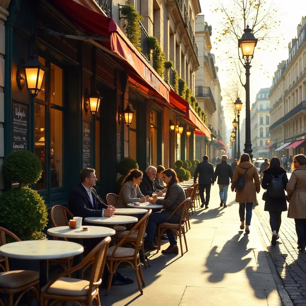 Cafe de Flore at Golden Hour on Saint-Germain
