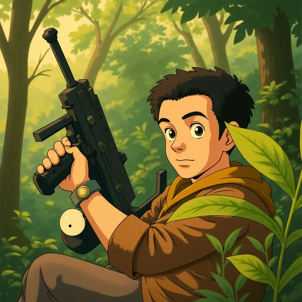 Adrien Brody in Predators (2010) - Anime style