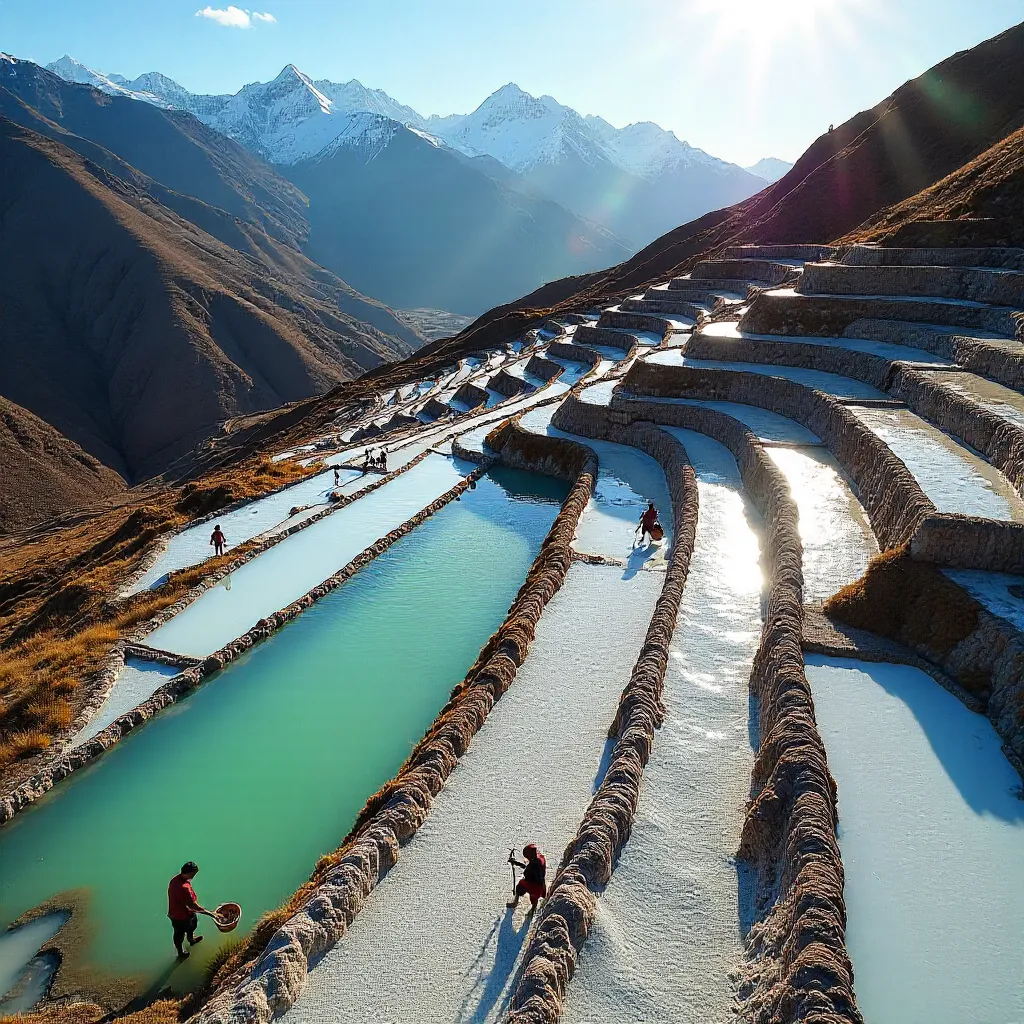 Aerial Salt Ponds of Maras in the Andes
