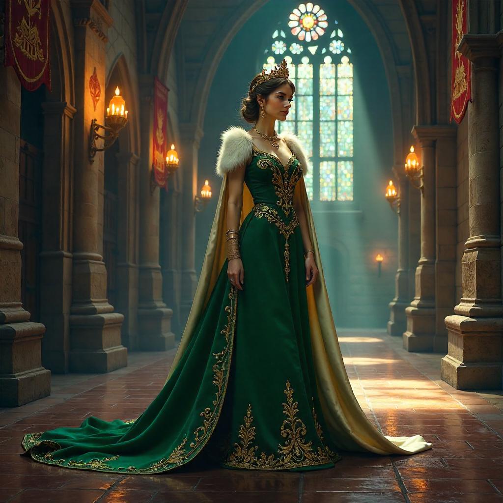 Princess Concept Art in a Medieval Castle