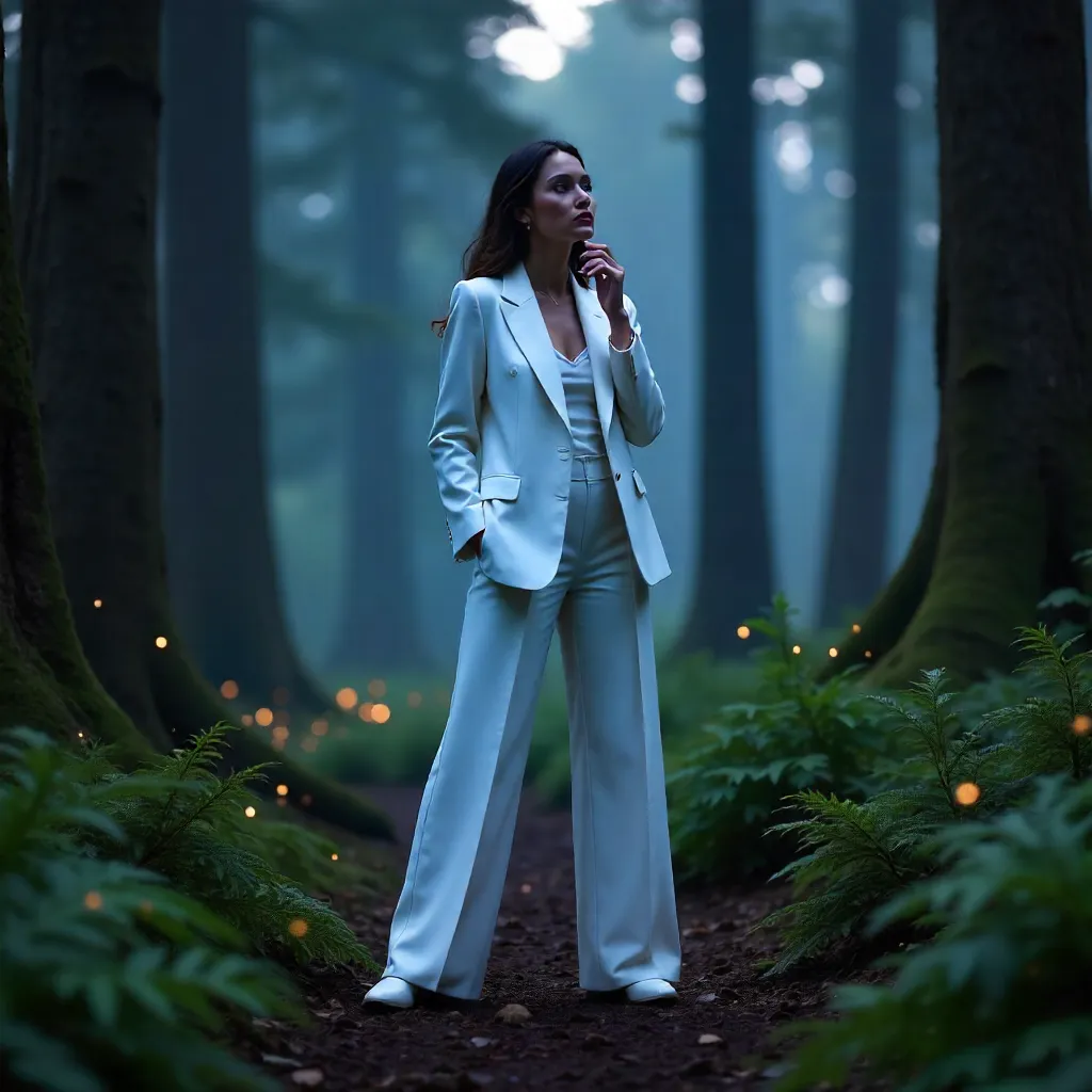 Twilight Forest Muse in a White Suit