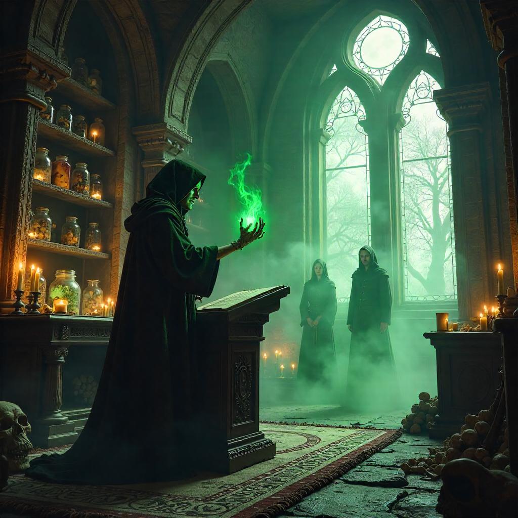 Necromancer in a Wizard Tower - 3D Render