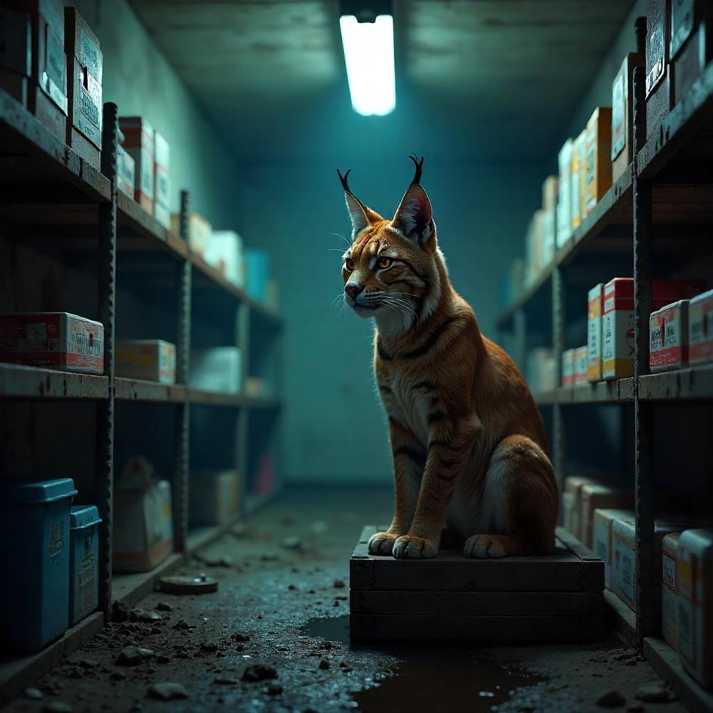 Lynx in a Bomb Shelter: Hyperreal 3D Render