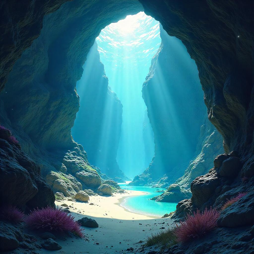 Valley of Light in an Underwater Cave