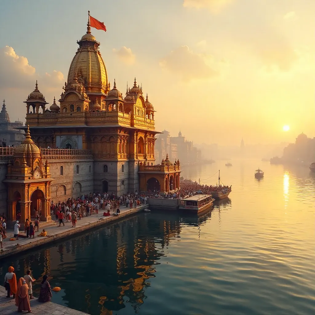 Golden Dawn over Kashi Vishwanath Temple