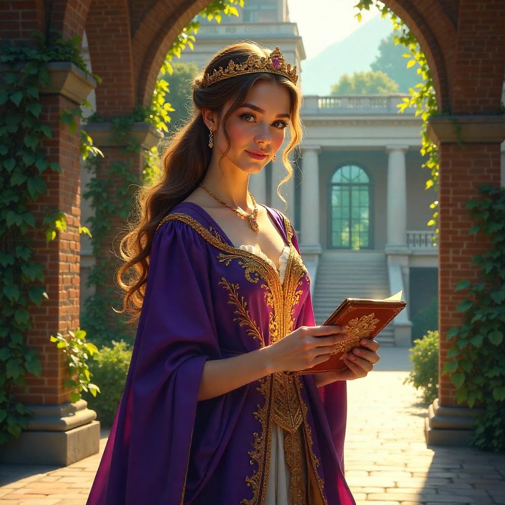 Princess in a University Campus — Digital Art