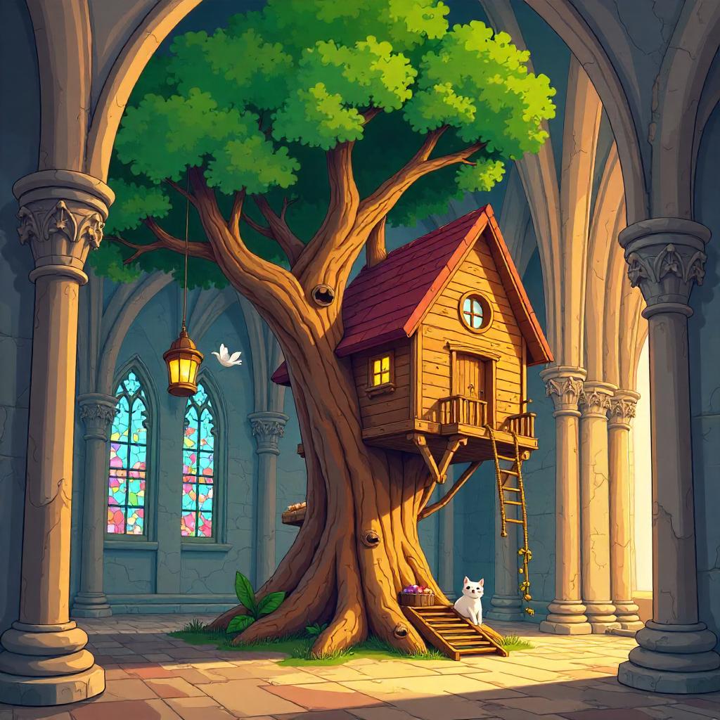 Cartoon Treehouse Cathedral in the Nave