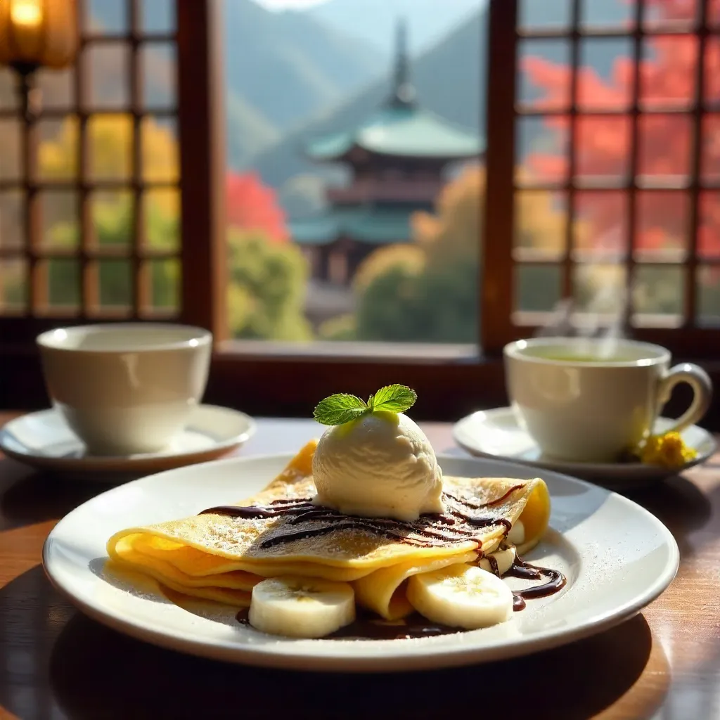 Elegantly Savoring Banana Crepe in Nikko Cafe