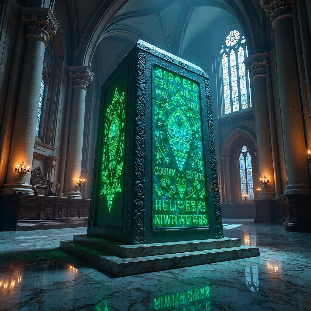 Runic Stone in a Courthouse: Digital Courtroom Art