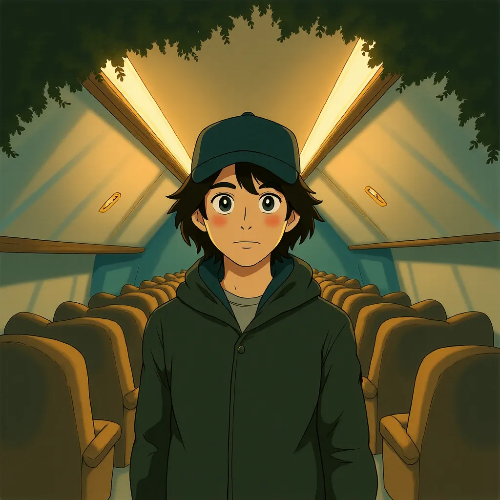 Jason Bateman in Carry-On (2024) - Ghibli style