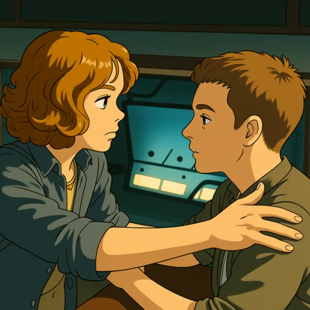 Sigourney Weaver and Joel David Moore in Avatar (2009) - Anime style