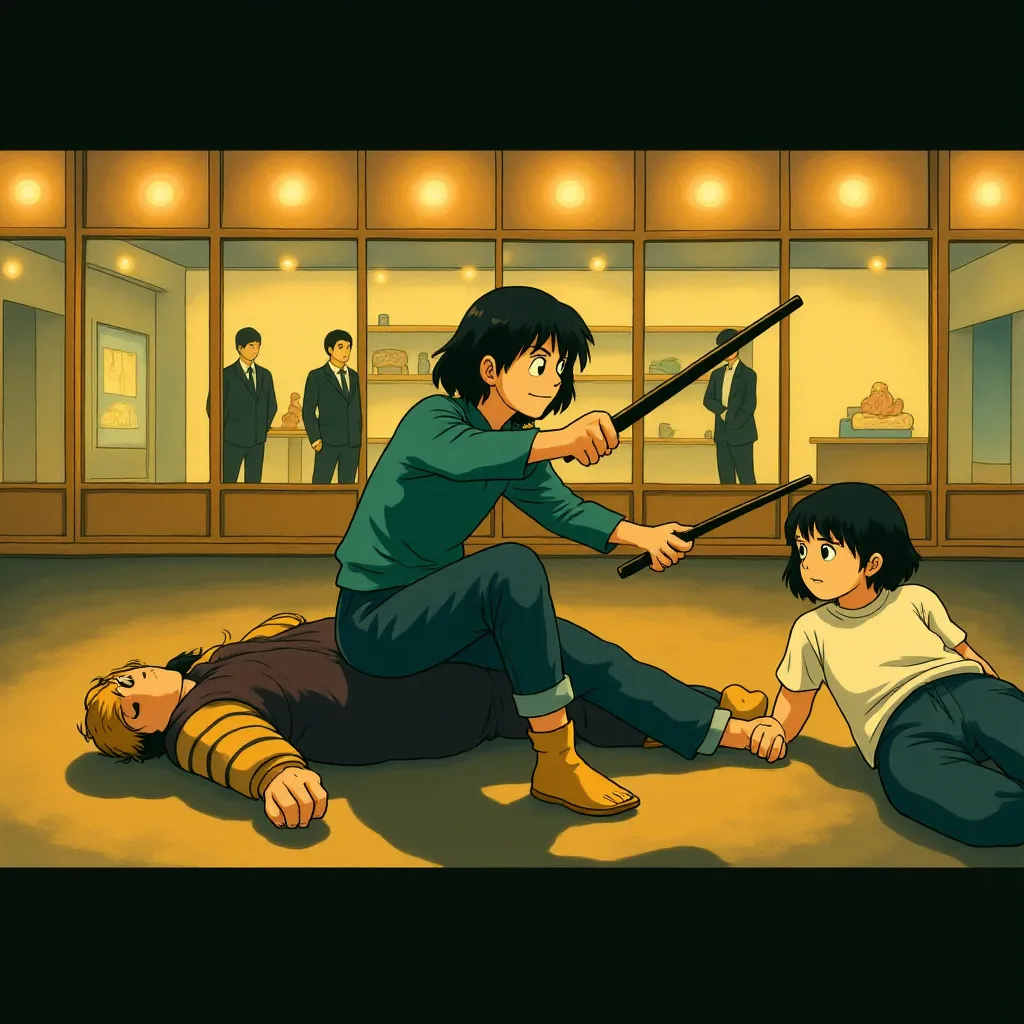 Christopher McGuire, Aaron Taylor-Johnson, and Max White in Kick-Ass (2010) - Anime style