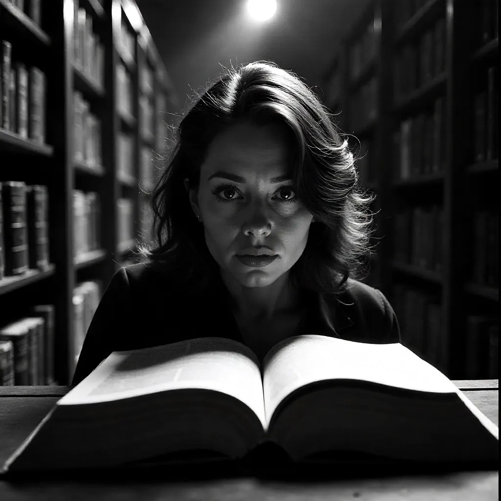 Hidden Behind a Book in the Library