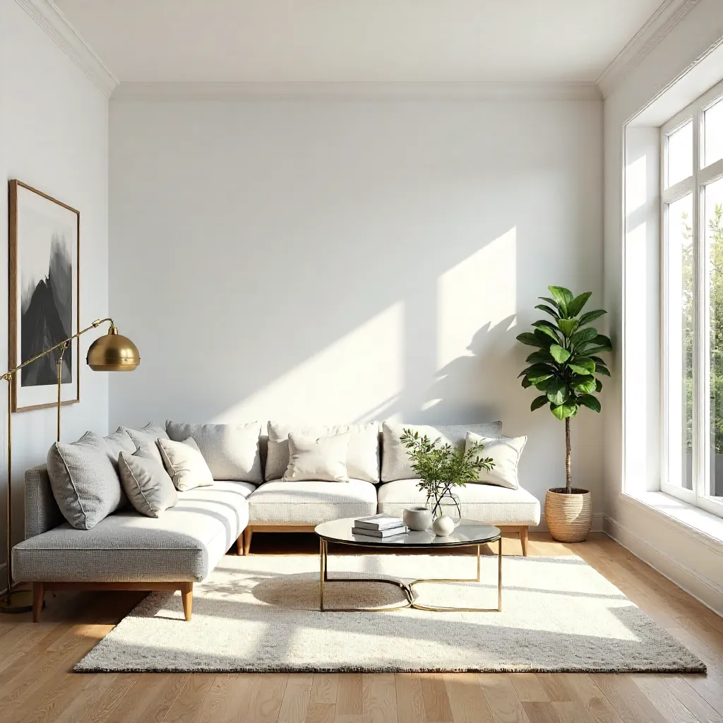 Stylish Minimalist Living Room with Chic Decor
