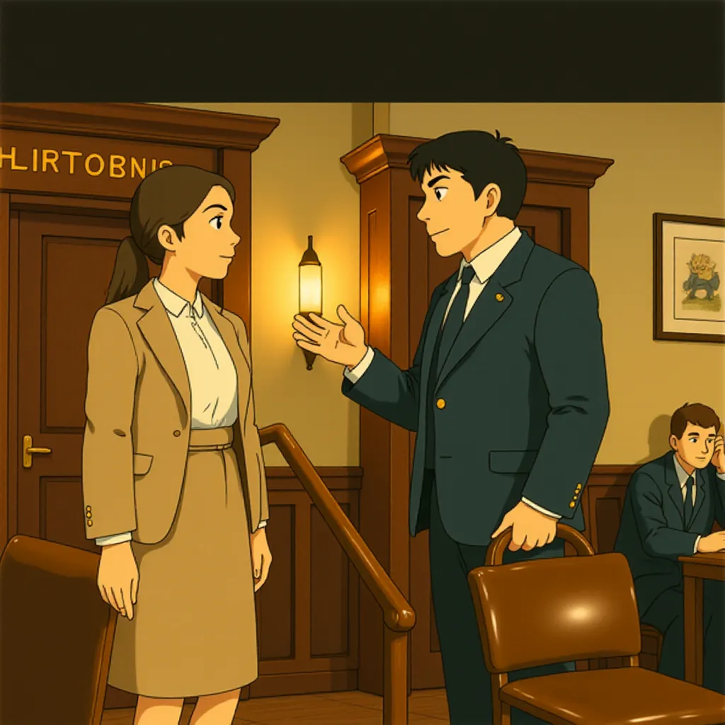Toni Collette and J.K. Simmons in Juror #2 (2024) - Anime style